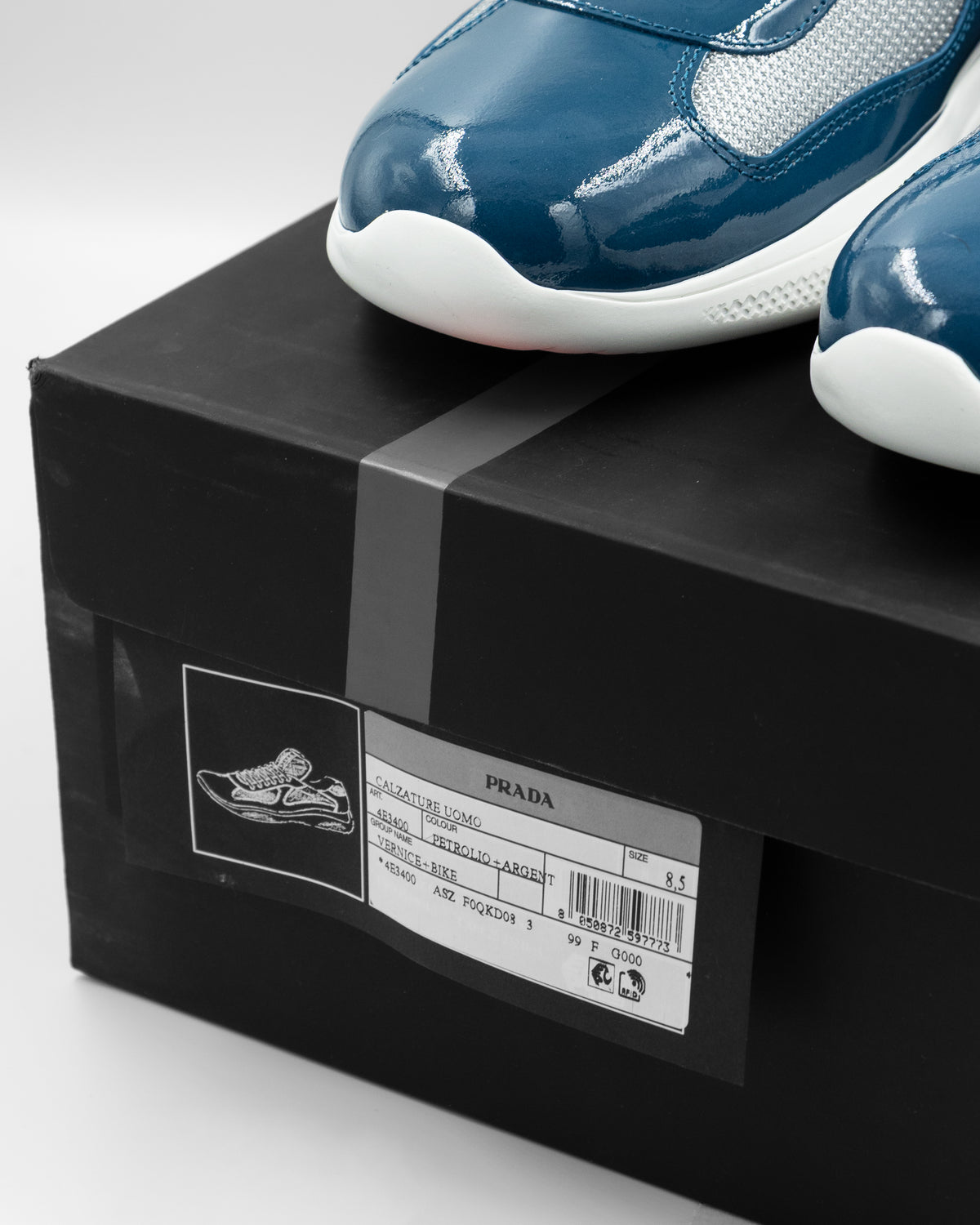 Prada - Americas Cup Patent Leather Sneaker