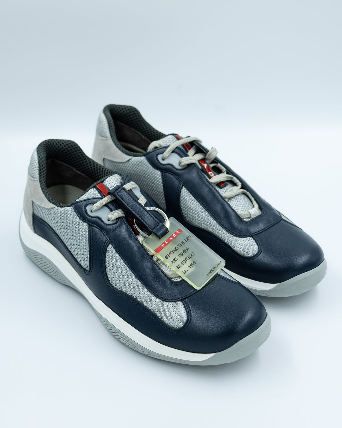 Prada Linea Rossa OG Americas Cup Sneaker - Navy Blue & Silver