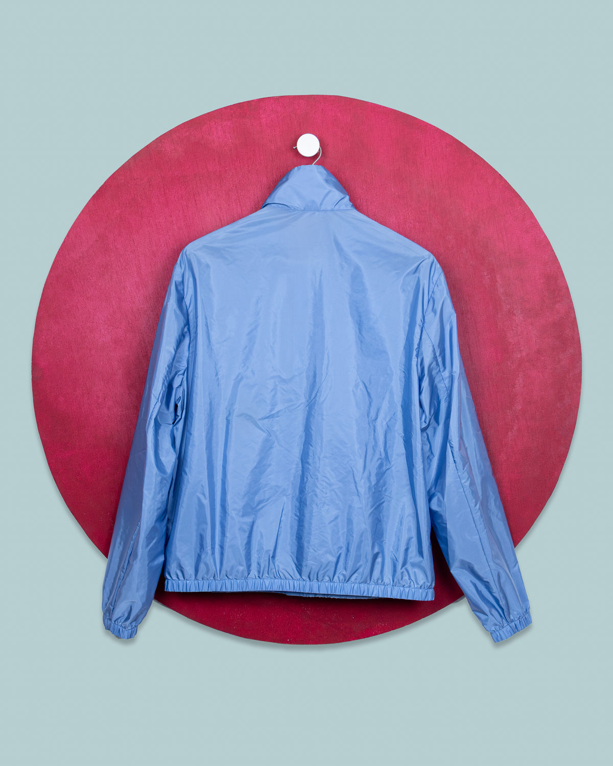 Prada - Re-Nylon Blouson Jacket – Baby Blue & Red (SS26)