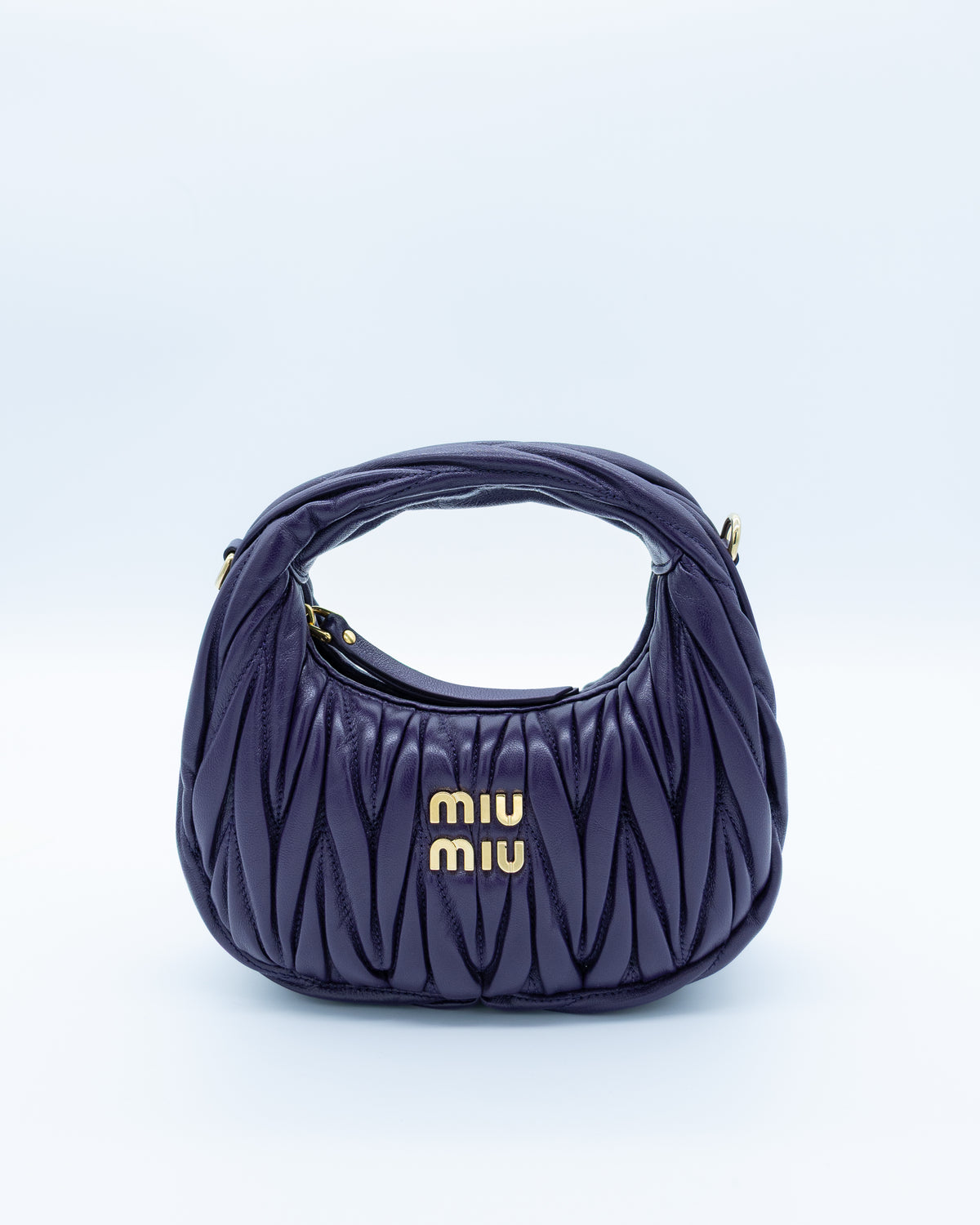 Miu Miu - Wander Matelassé Nappa Leather Mini Hobo Bag