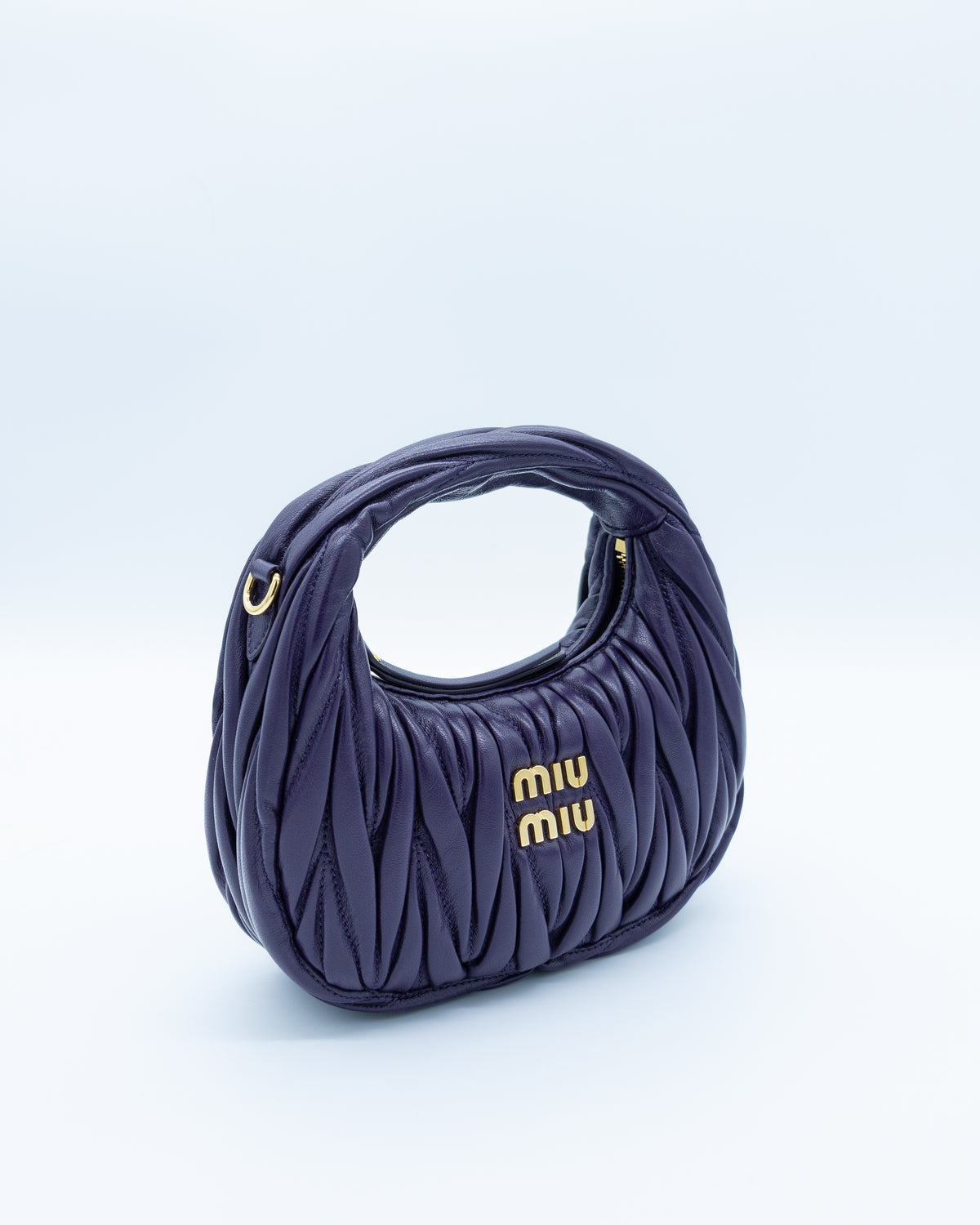Miu Miu - Wander Matelassé Nappa Leather Mini Hobo Bag