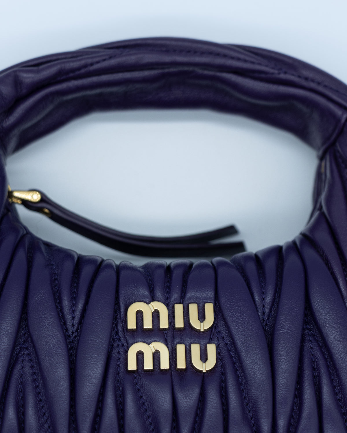 Miu Miu - Wander Matelassé Nappa Leather Mini Hobo Bag