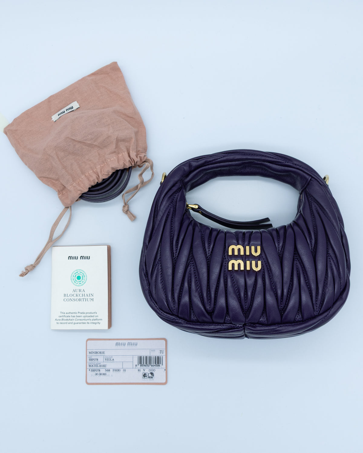 Miu Miu - Wander Matelassé Nappa Leather Mini Hobo Bag