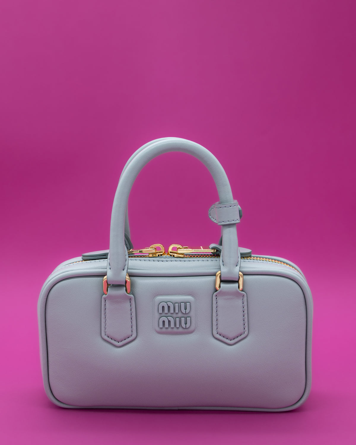 Miu Miu - Arcadie Leather Mini Bag with Lettering Logo