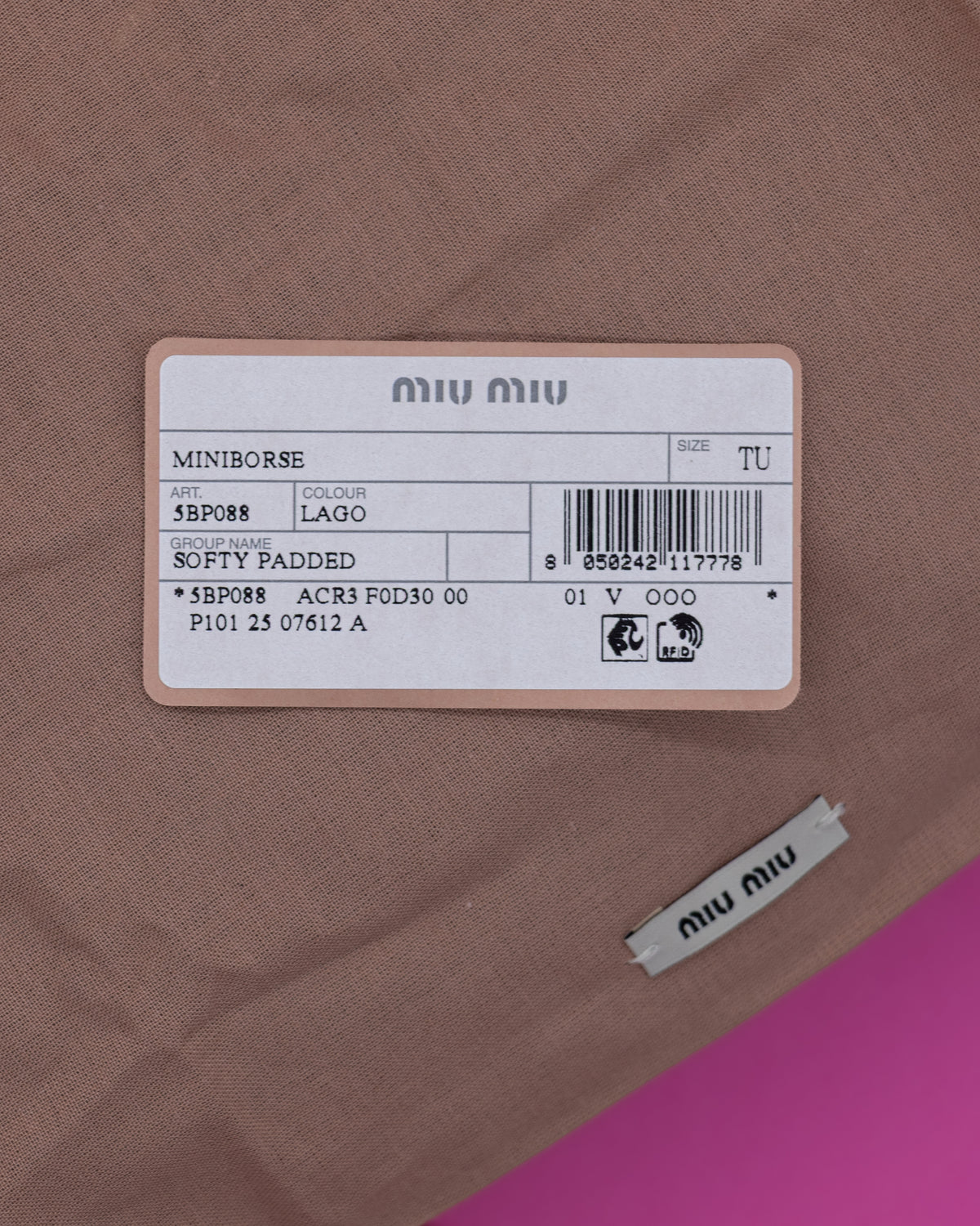 Miu Miu - Arcadie Leather Mini Bag with Lettering Logo