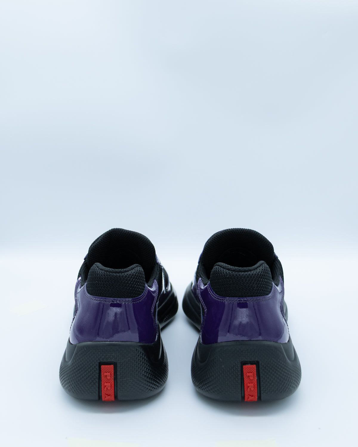Prada - Americas Cup Sneakers in Patent leather & Technical Fabric - Viola / Nero