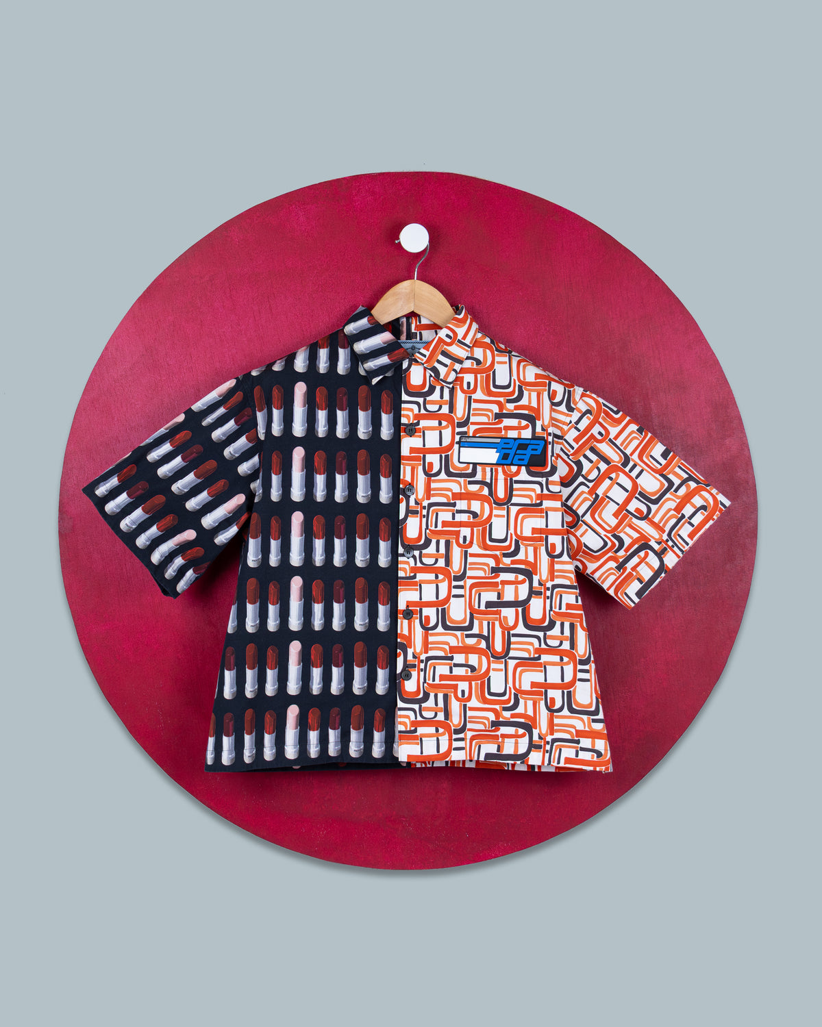 Prada - FW18 “Double Match” Shirt with Rubber Logo