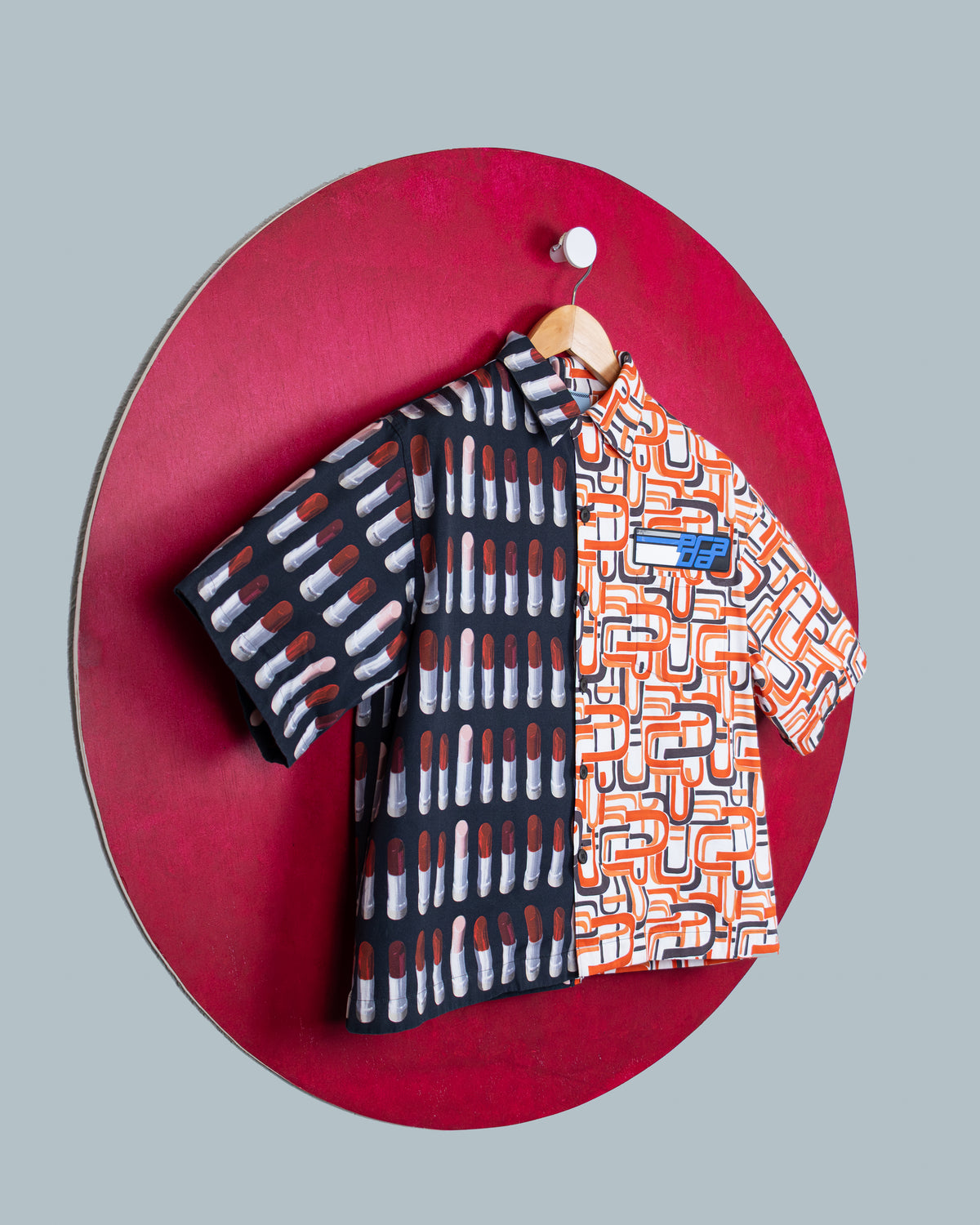 Prada - FW18 “Double Match” Shirt with Rubber Logo
