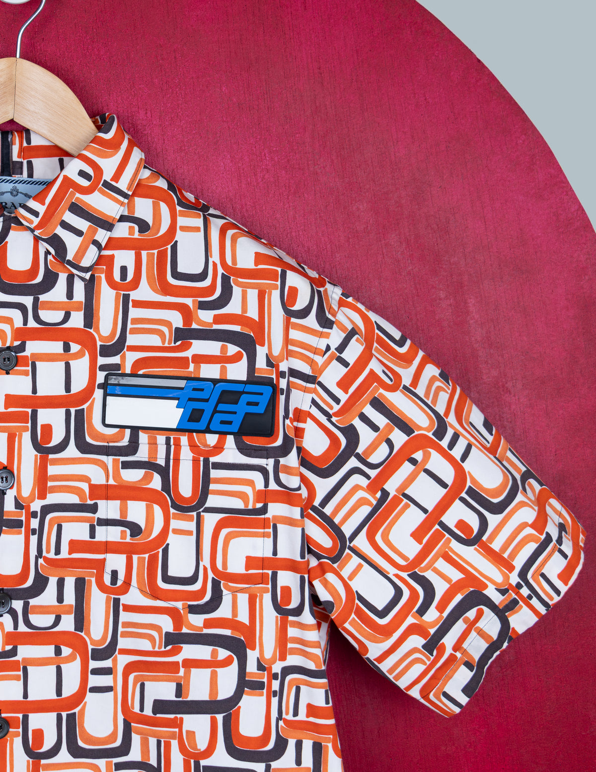 Prada - FW18 “Double Match” Shirt with Rubber Logo