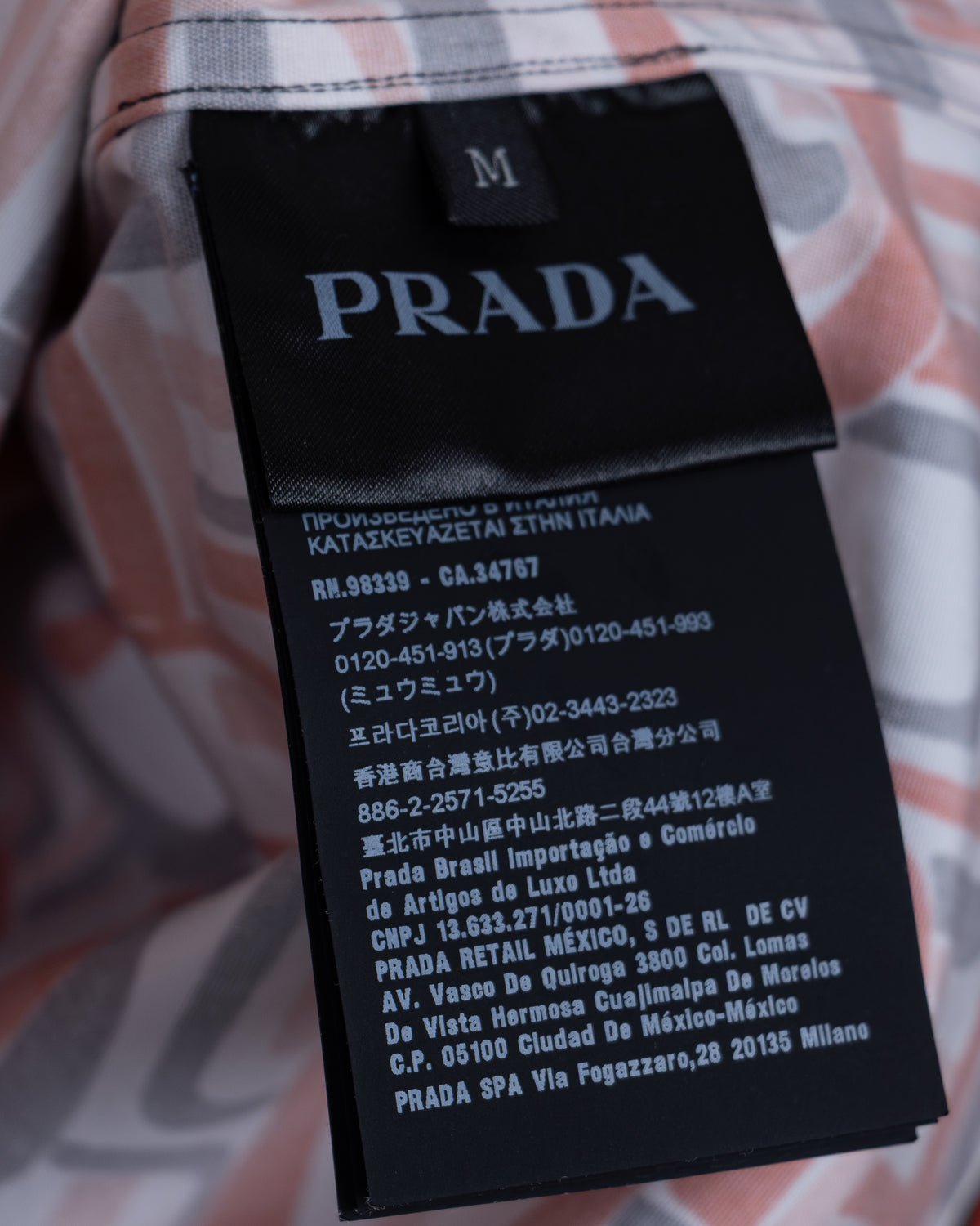 Prada - FW18 “Double Match” Shirt with Rubber Logo