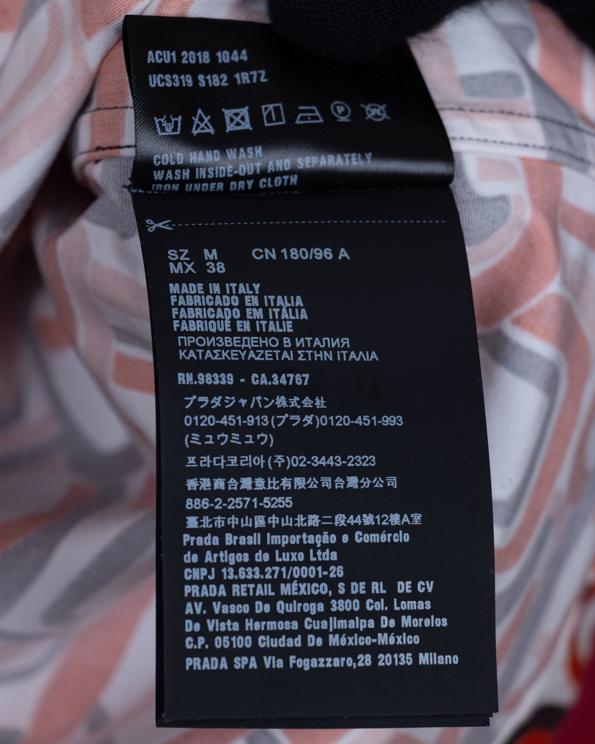 Prada - FW18 “Double Match” Shirt with Rubber Logo