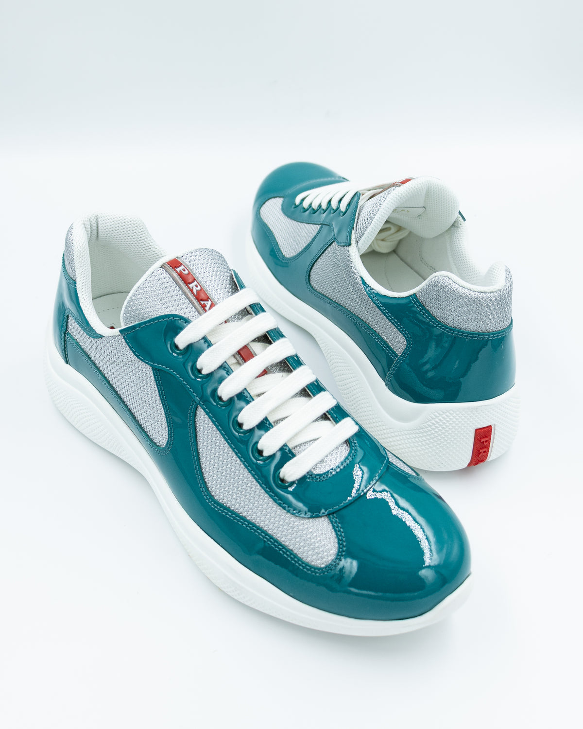 Prada - Americas Cup Patent Leather & Technical Fabric Sneaker