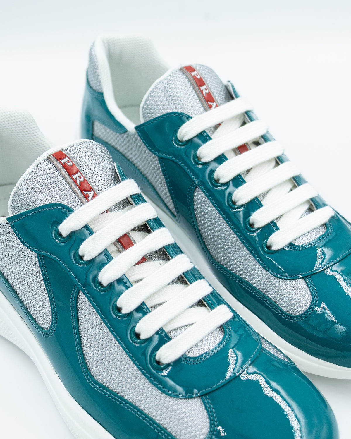 Prada - Americas Cup Patent Leather & Technical Fabric Sneaker