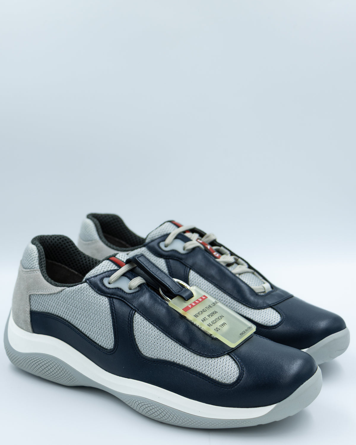 Prada Linea Rossa OG Americas Cup Sneaker - Navy Blue & Silver