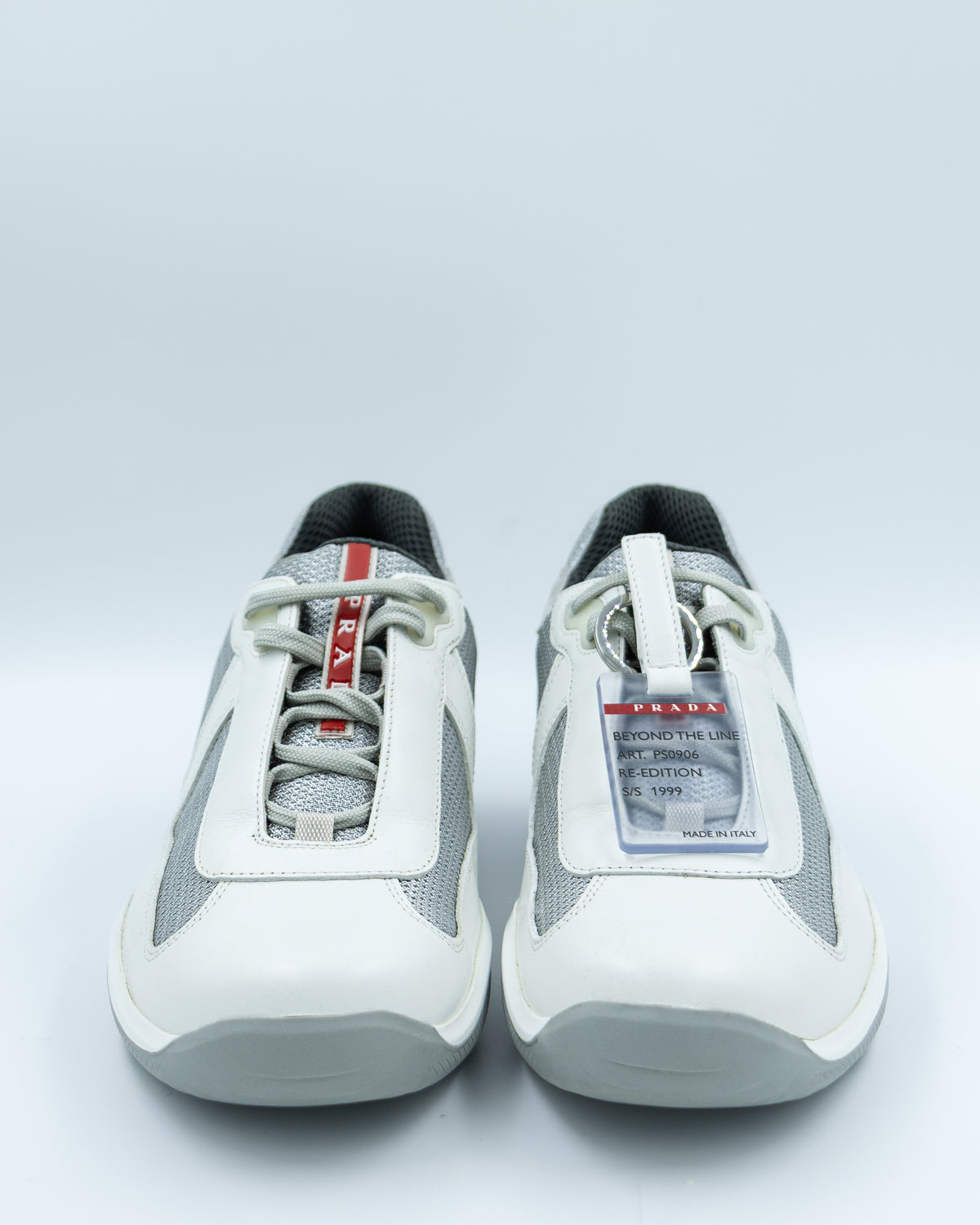 Prada -  Linea Rossa OG America’s Cup Sneakers – White Antique & Silver