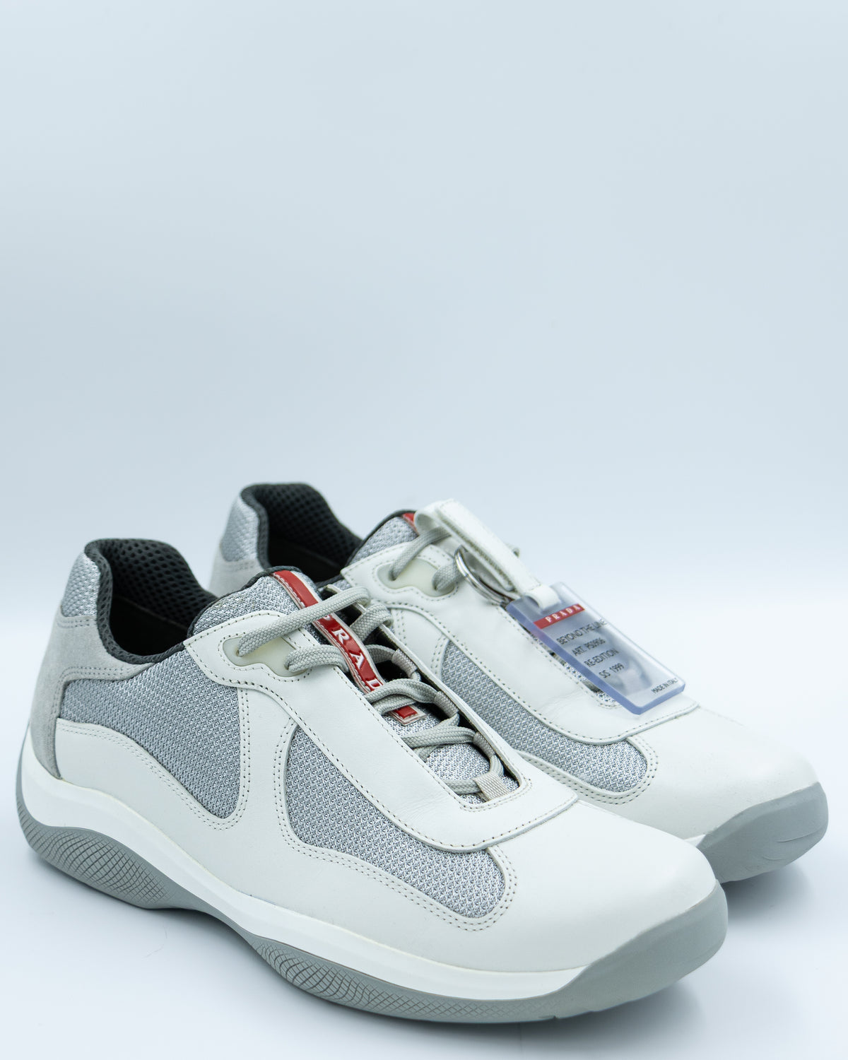 Prada -  Linea Rossa OG America’s Cup Sneakers – White Antique & Silver