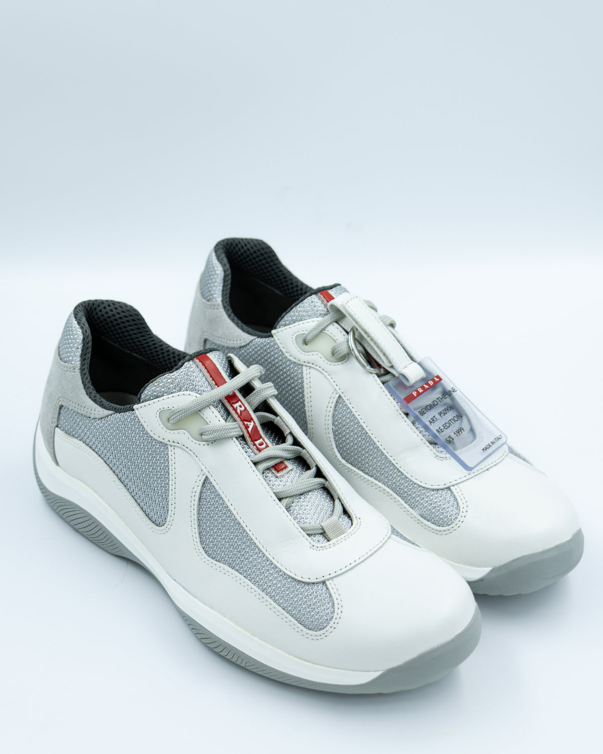 Prada -  Linea Rossa OG America’s Cup Sneakers – White Antique & Silver
