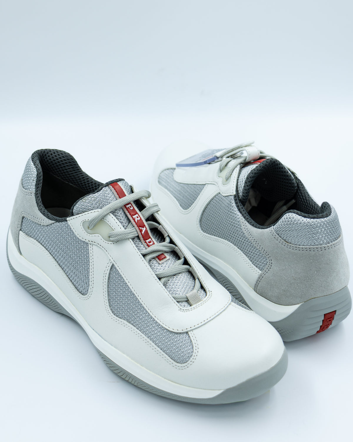 Prada -  Linea Rossa OG America’s Cup Sneakers – White Antique & Silver