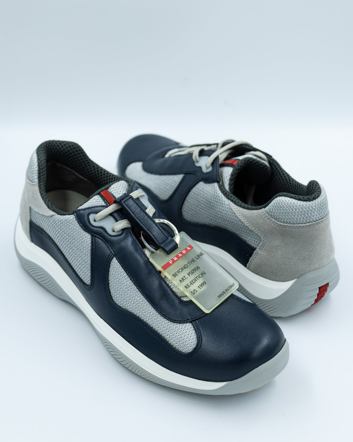Prada Linea Rossa OG Americas Cup Sneaker - Navy Blue & Silver