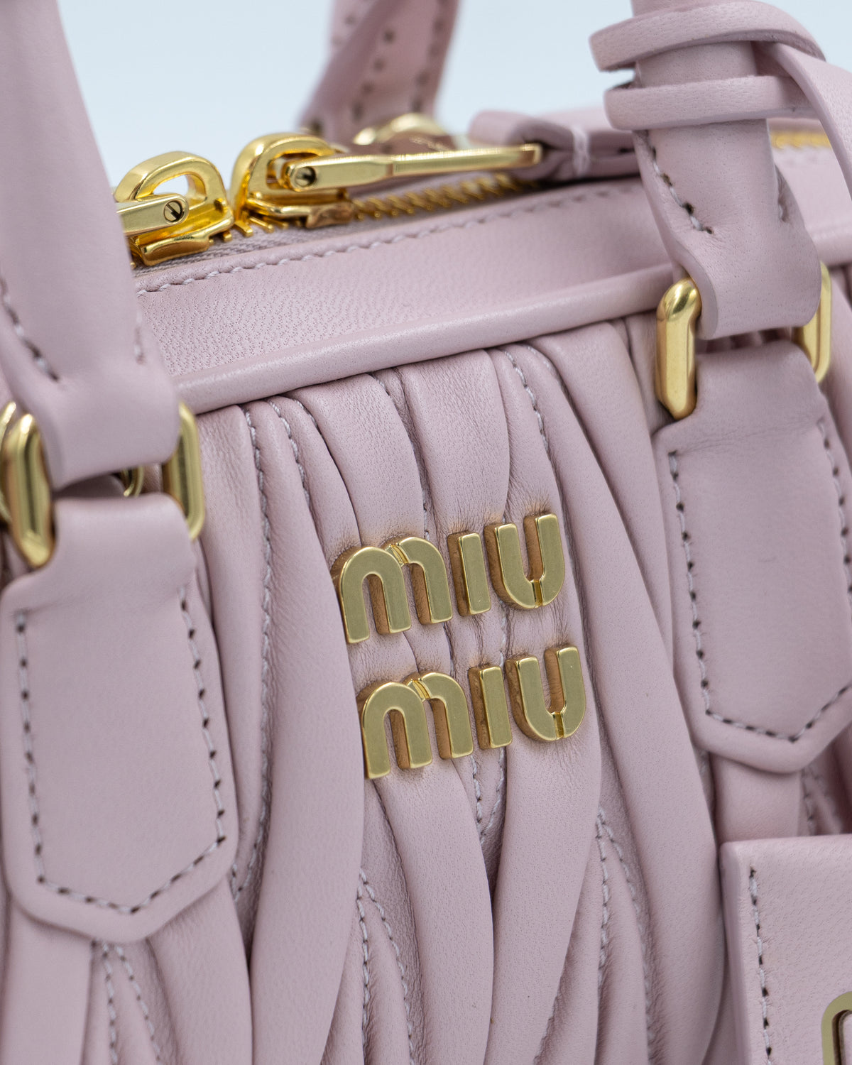 Miu Miu - Arcadie Matelassé Leather Mini Bag