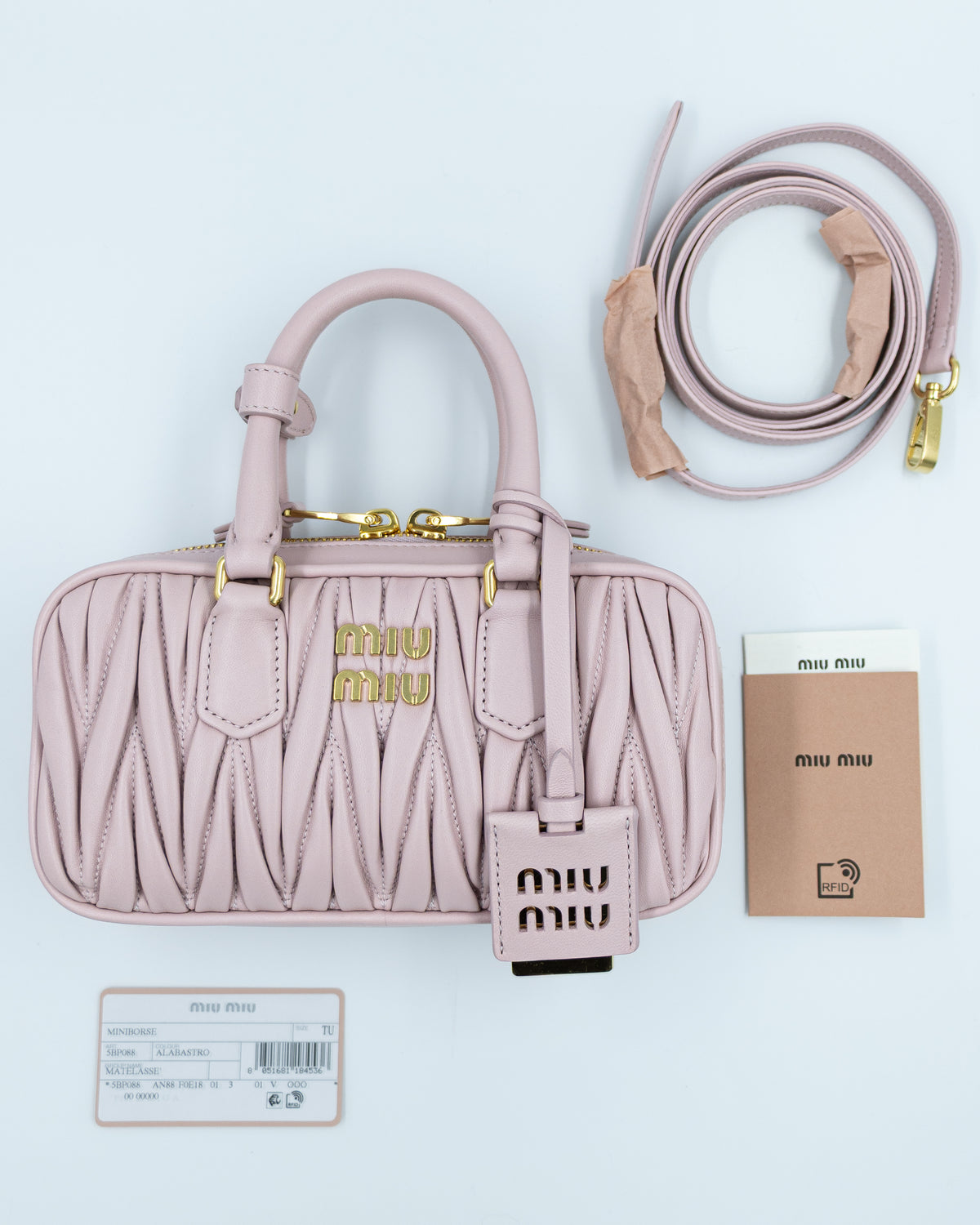 Miu Miu - Arcadie Matelassé Leather Mini Bag