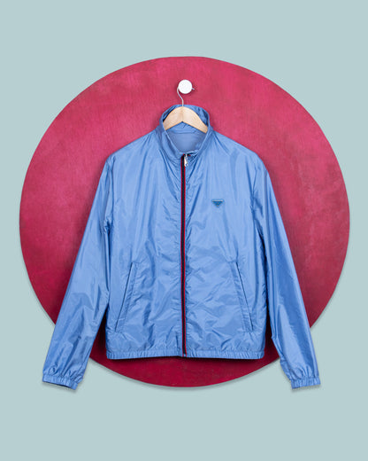 PRADA Re-Nylon Blouson Jacket – Baby Blue & Red (SS26)