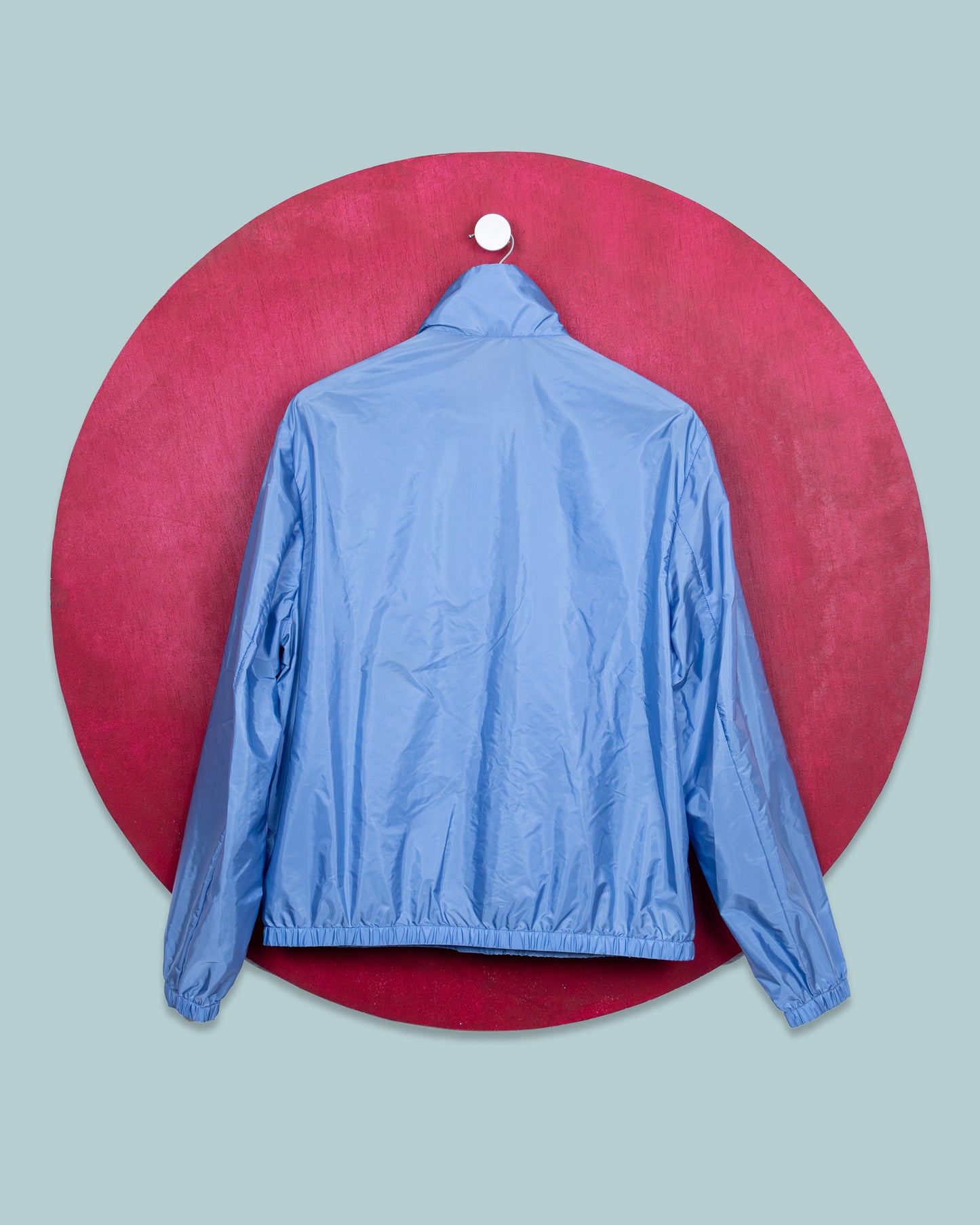 PRADA Re-Nylon Blouson Jacket – Baby Blue & Red (SS26)