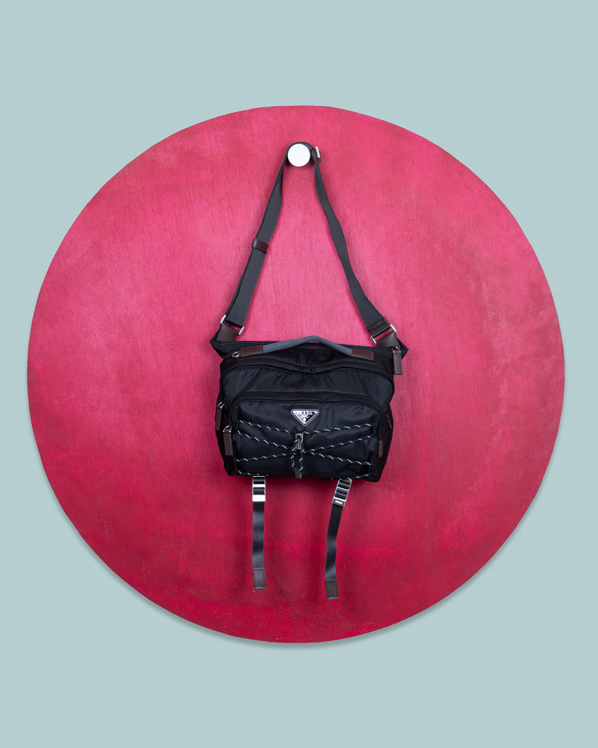 Prada -  Speedrock Re-Nylon & Leather Crossbody Bag