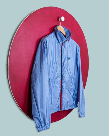 PRADA Re-Nylon Blouson Jacket – Baby Blue & Red (SS26)