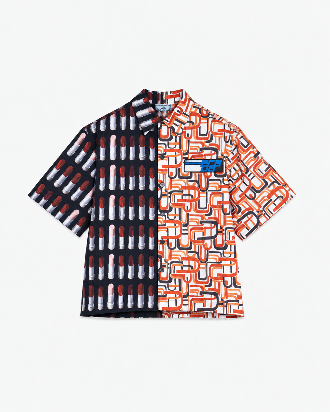 Prada - FW18 “Double Match” Shirt with Rubber Logo