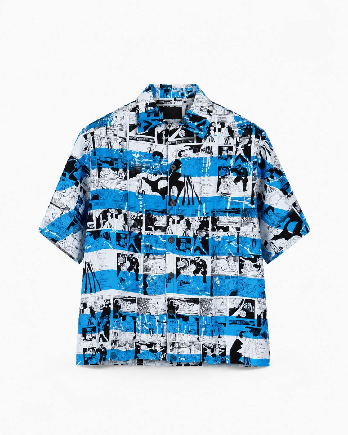Prada - SS18 Comic Short Sleeve Shirt in Cotton.