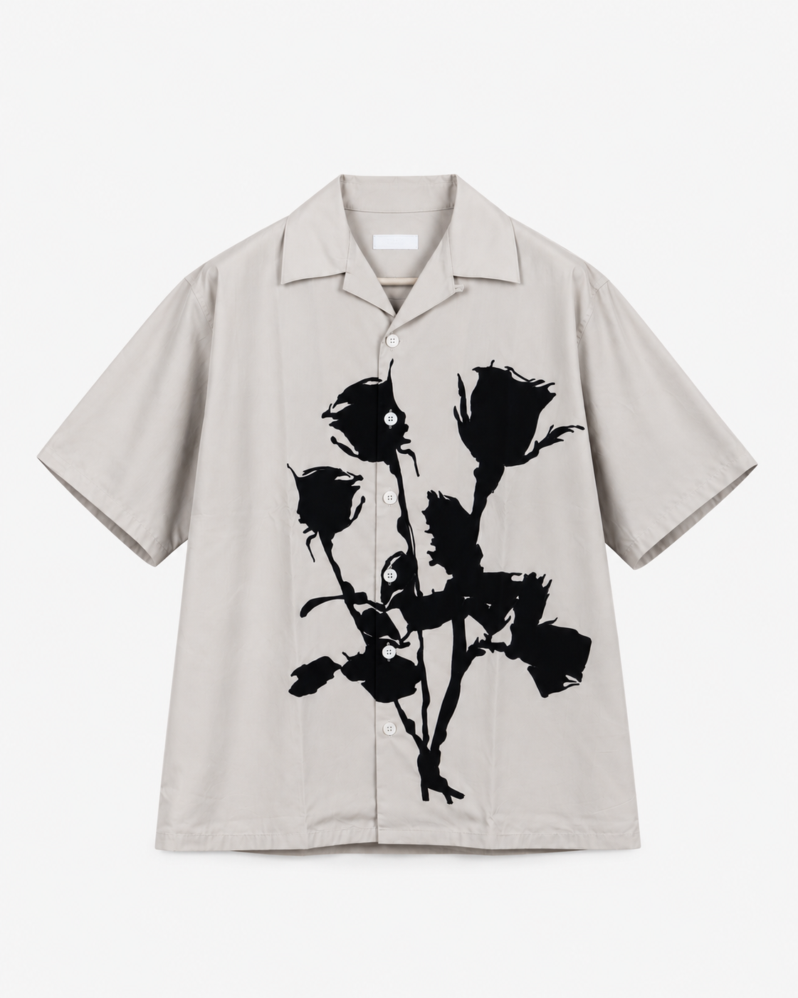 Prada - Floral-Print Cotton Shirt – Sand Beige & Black