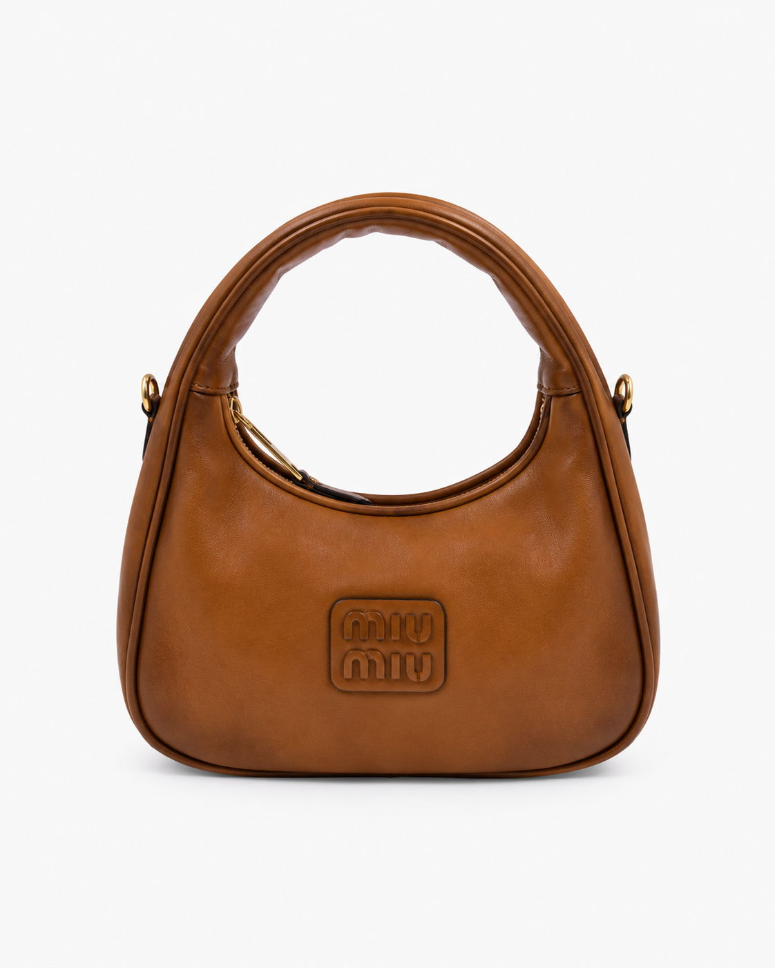 Miu Miu - Wander Aged Leather Bag – Cognac Brown (SS26)