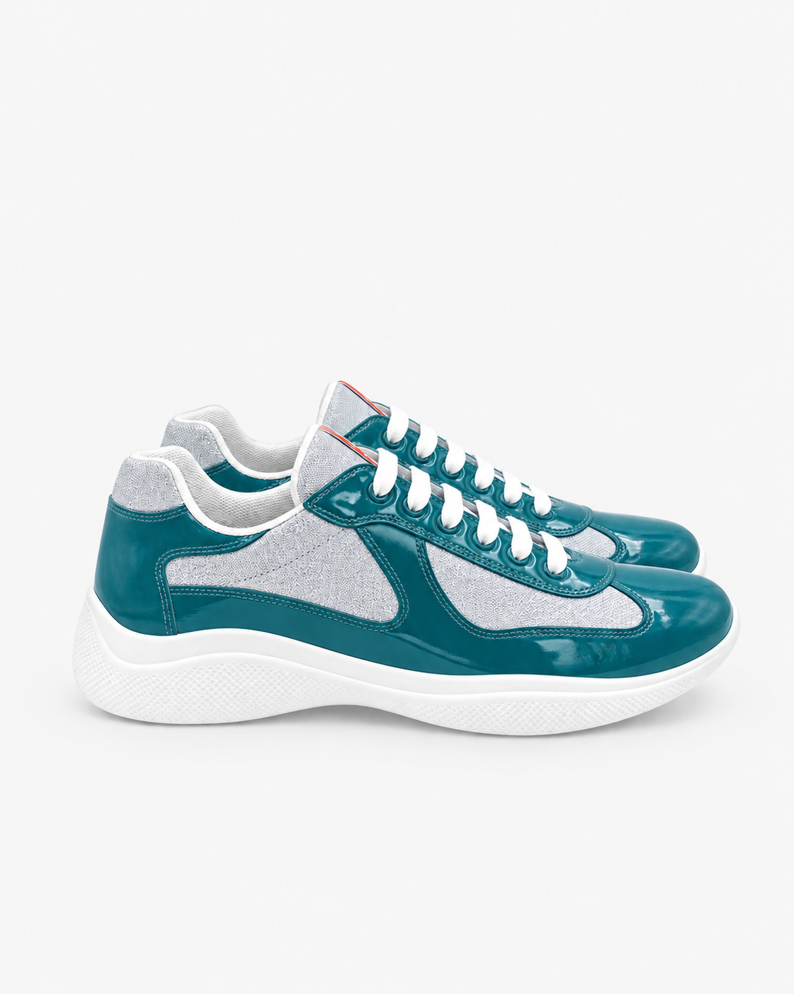 Prada - Americas Cup Patent Leather & Technical Fabric Sneaker