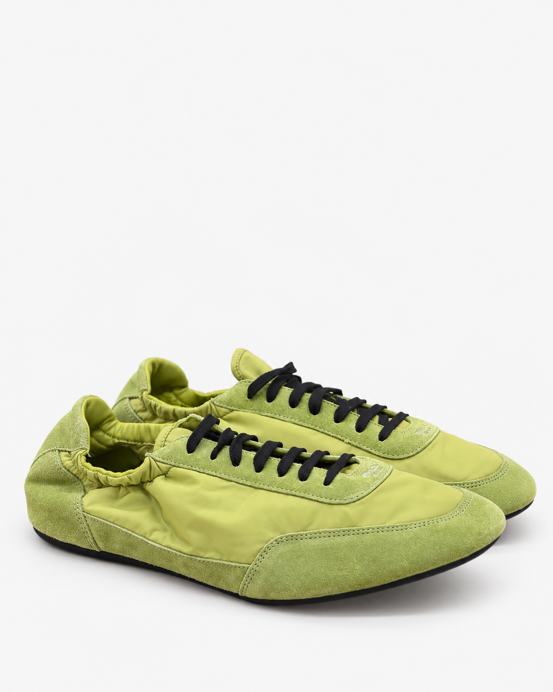 Prada - Collapse Re-Nylon and suede sneakers
