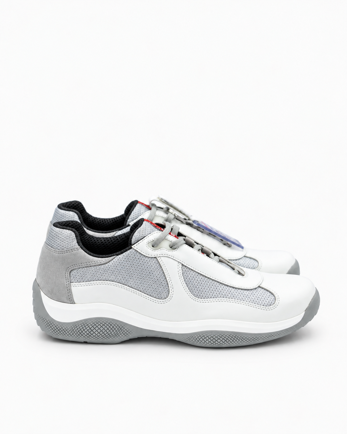 Prada -  Linea Rossa OG America’s Cup Sneakers – White Antique & Silver