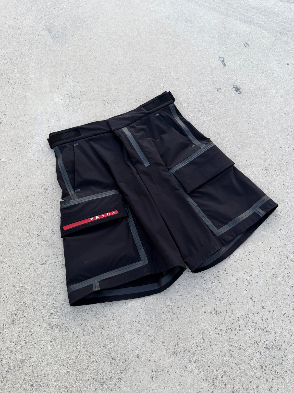 Prada - Linea Rossa Bio-Based Stretch Nylon Swim Cargo Shorts