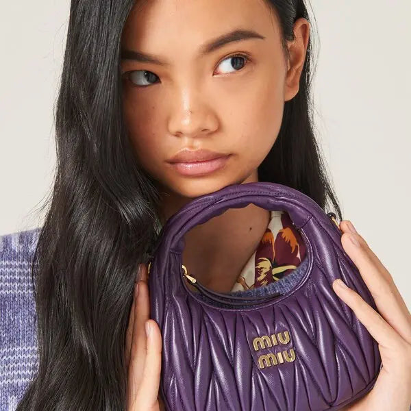 Miu Miu - Wander Matelassé Nappa Leather Mini Hobo Bag