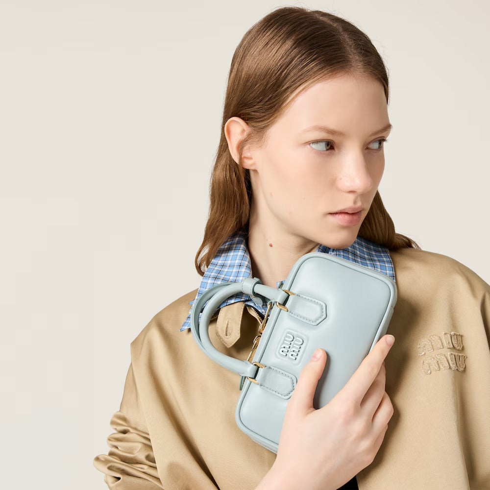 Miu Miu - Arcadie Leather Mini Bag with Lettering Logo