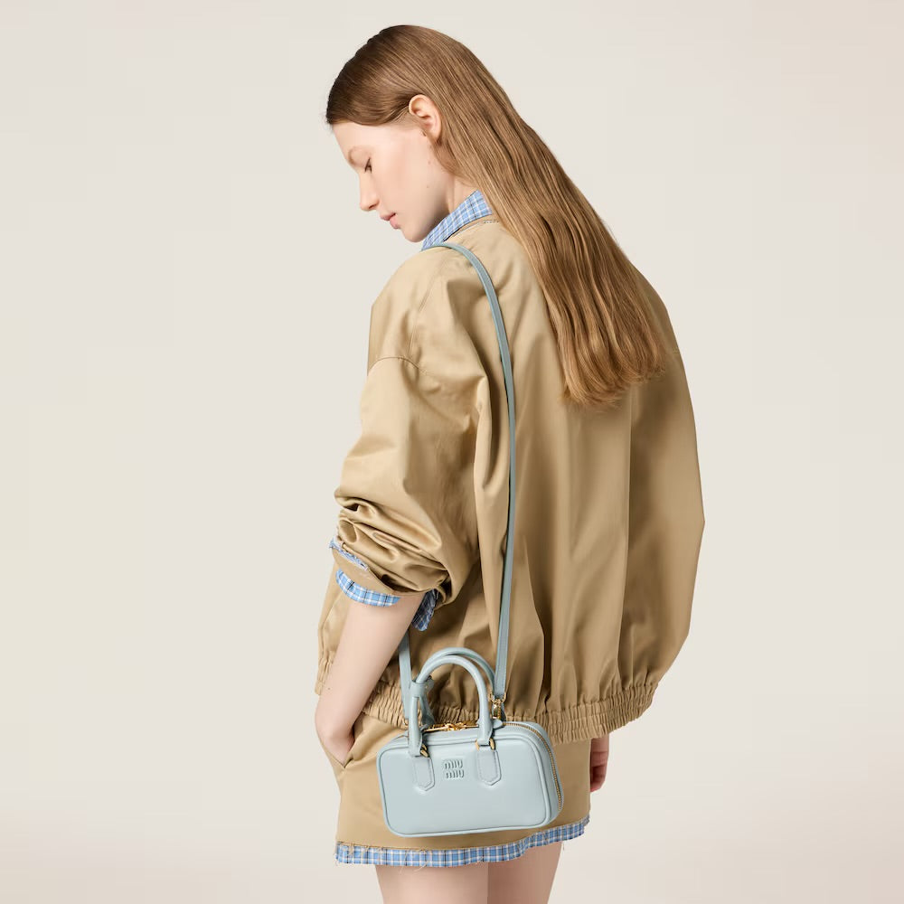 Miu Miu - Arcadie Leather Mini Bag with Lettering Logo