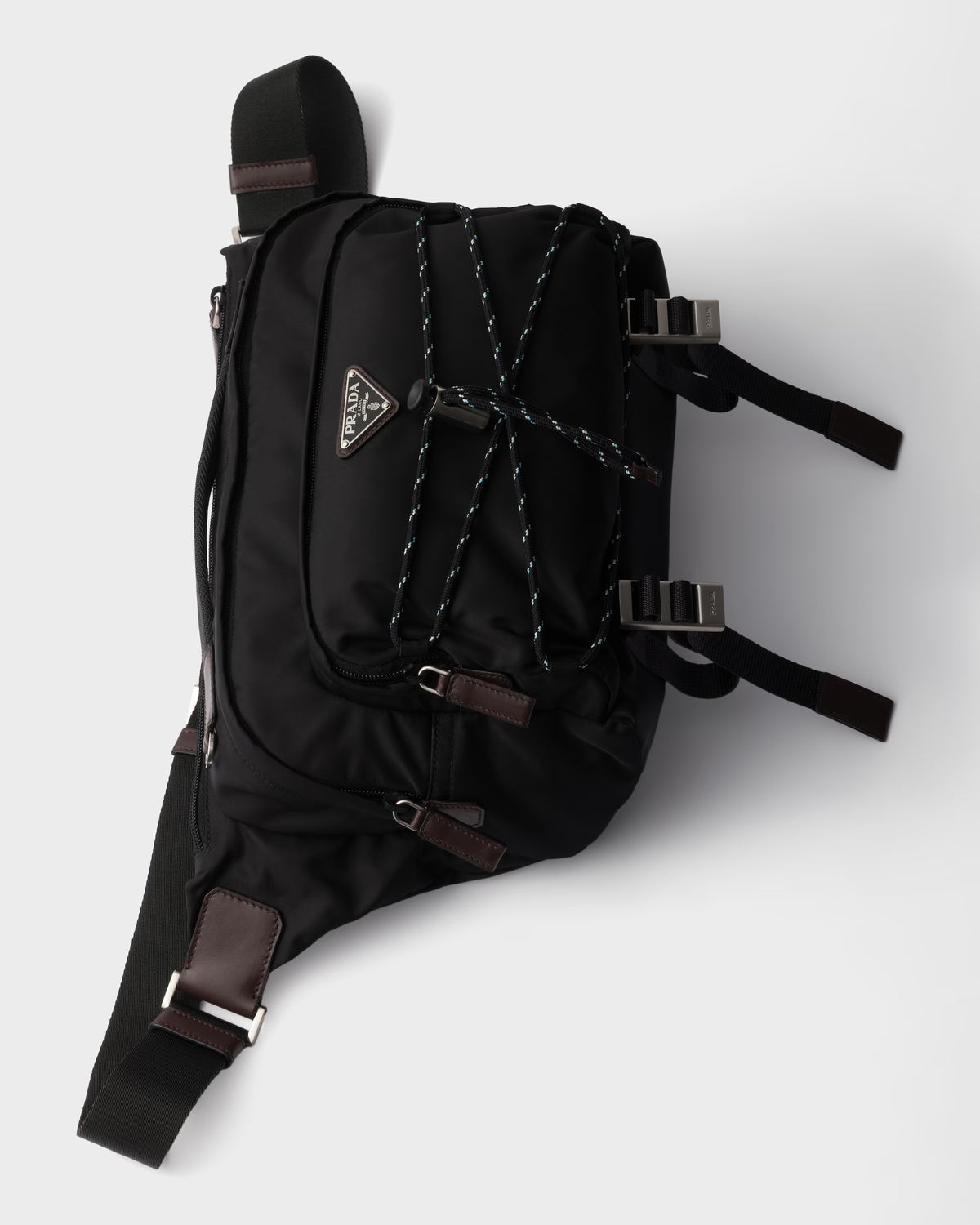 Prada -  Speedrock Re-Nylon & Leather Crossbody Bag