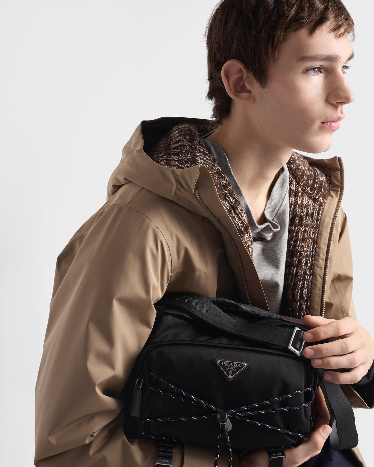 Prada -  Speedrock Re-Nylon & Leather Crossbody Bag