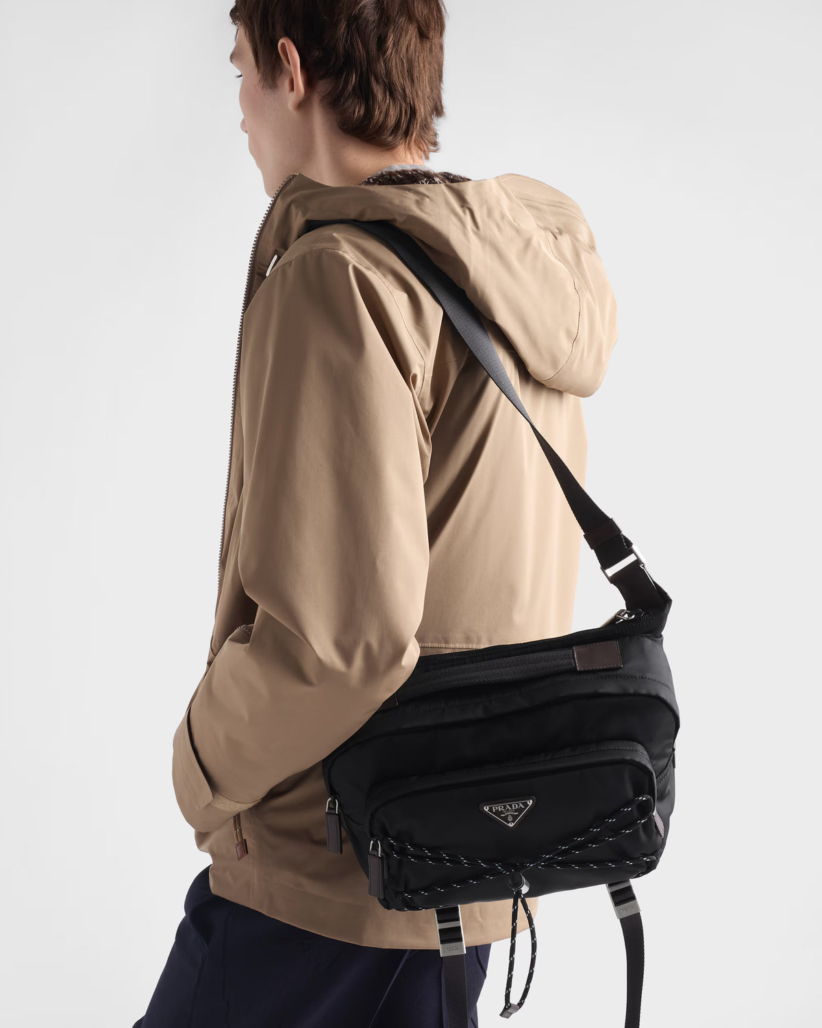 Prada -  Speedrock Re-Nylon & Leather Crossbody Bag